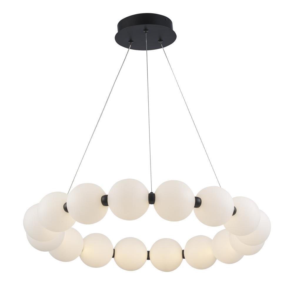 26" LED PENDANT-PEARL RING-SML